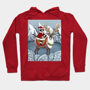 Santa Claws on Reindeer Full Hoodie